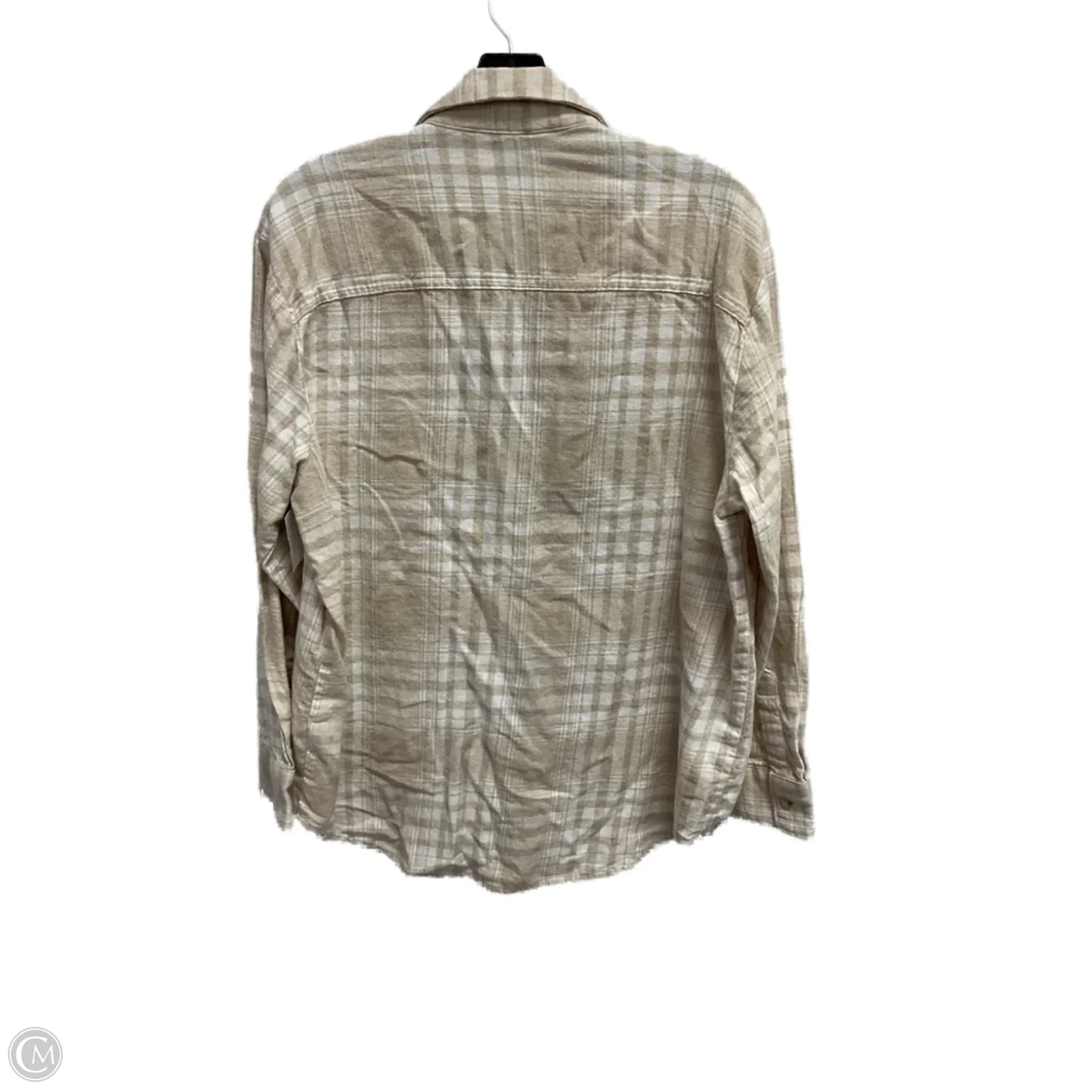 Top Long Sleeve By Old Navy In Plaid Pattern, Size: M