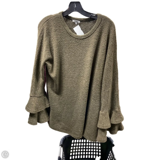 Top Long Sleeve By Jodifl In Green, Size: L