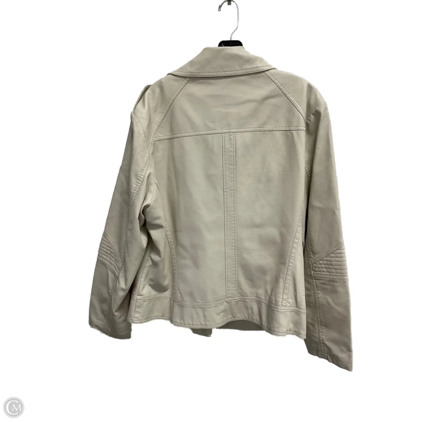 Jacket Moto By Marc New York In Beige, Size: 1x