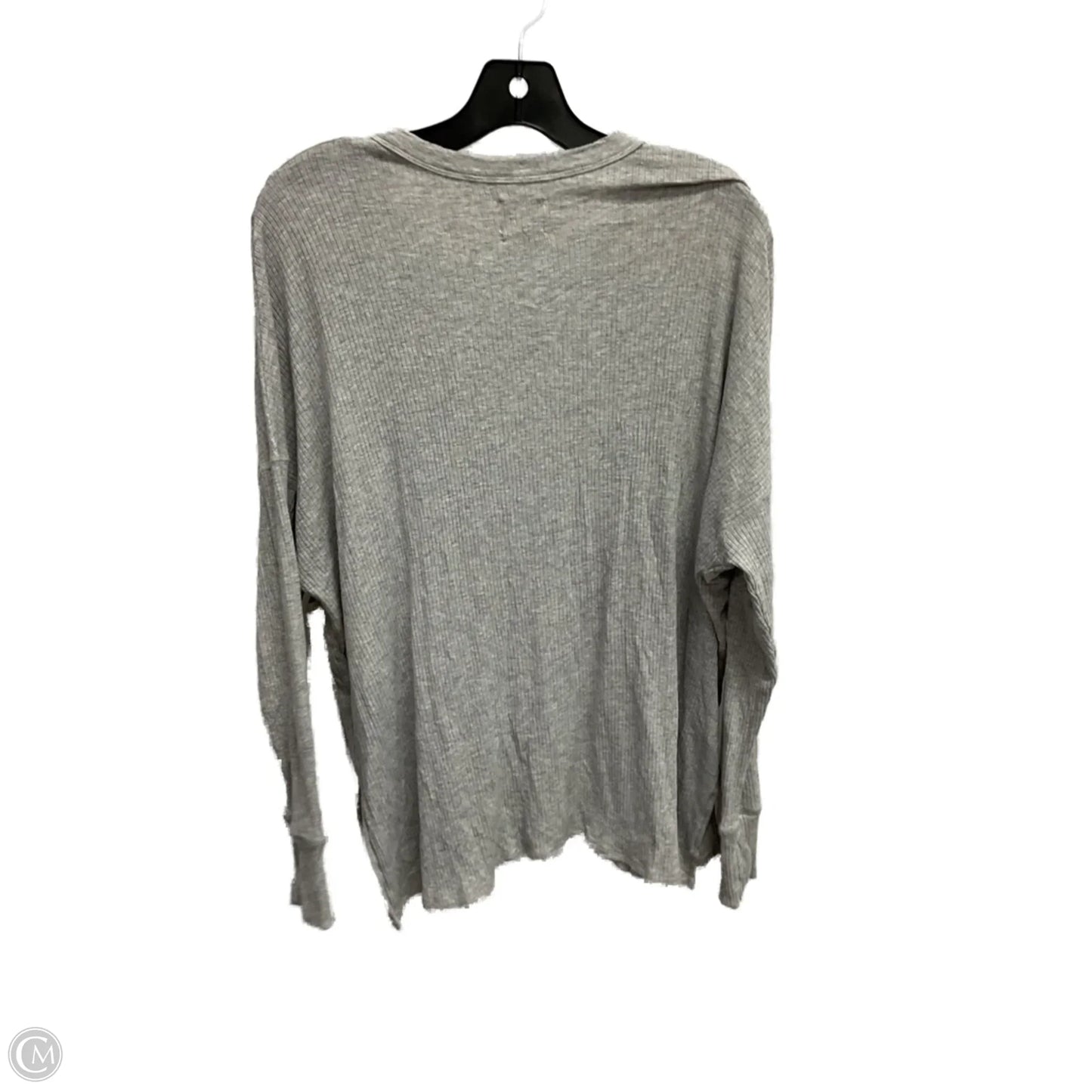 Top Long Sleeve By Aerie In Grey, Size: L
