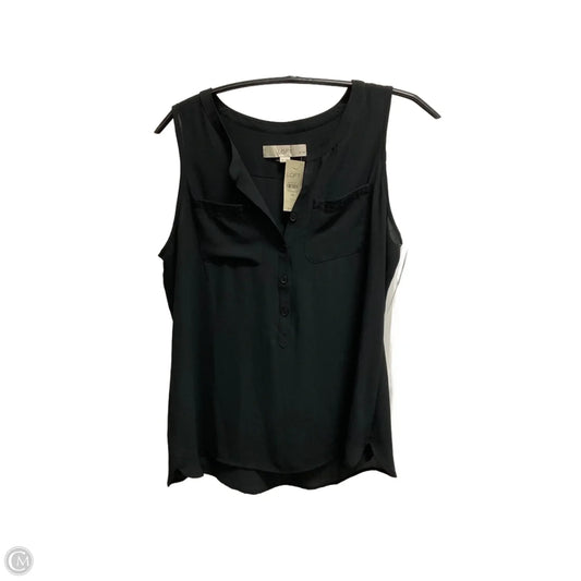 Top Sleeveless By Loft In Black, Size: Mp