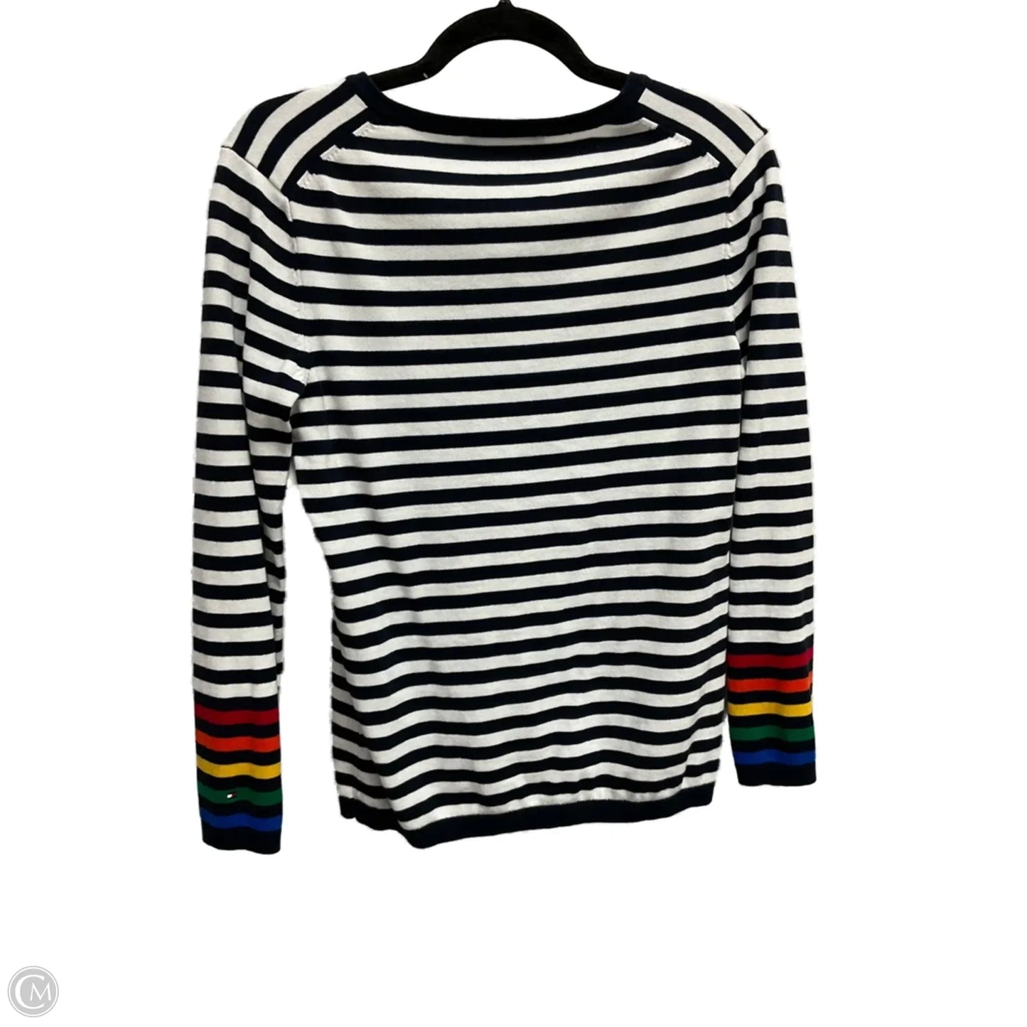 Top Long Sleeve By Tommy Hilfiger In Striped Pattern, Size: M