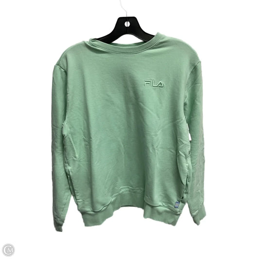 Sweatshirt Crewneck By Fila In Green, Size: M