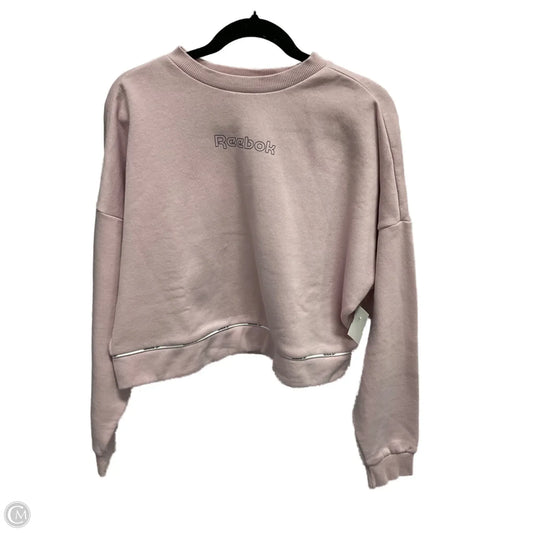 Sweatshirt Crewneck By Reebok In Pink, Size: L