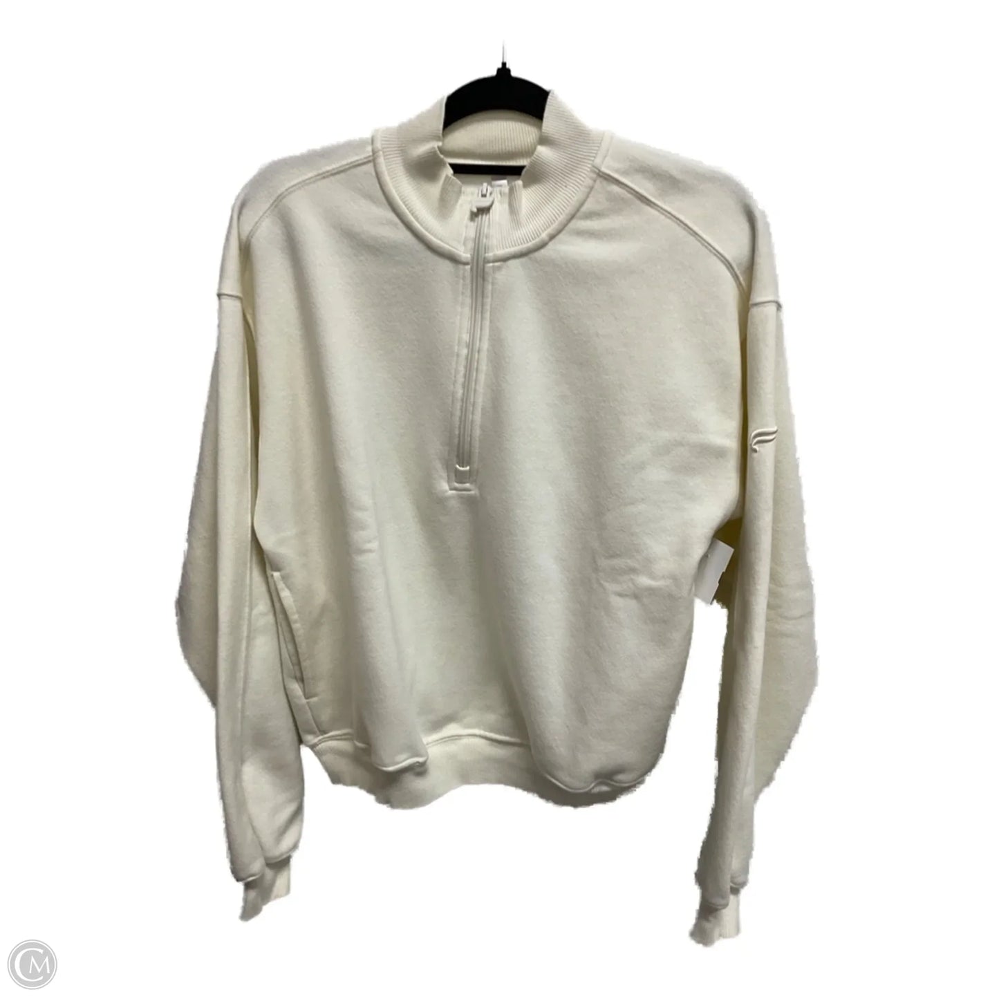 Athletic Sweatshirt Collar By Fabletics In Cream, Size: M