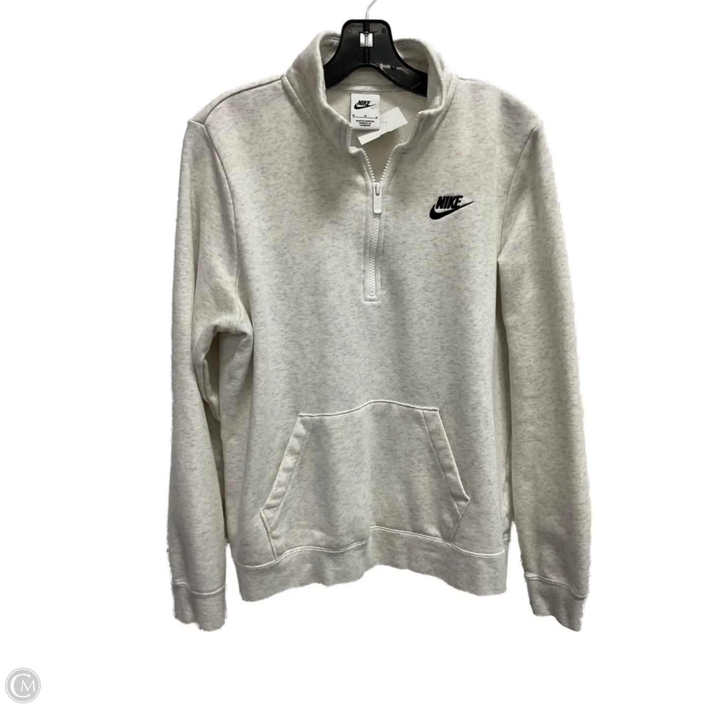 Athletic Sweatshirt Crewneck By Nike Apparel In Grey, Size: M