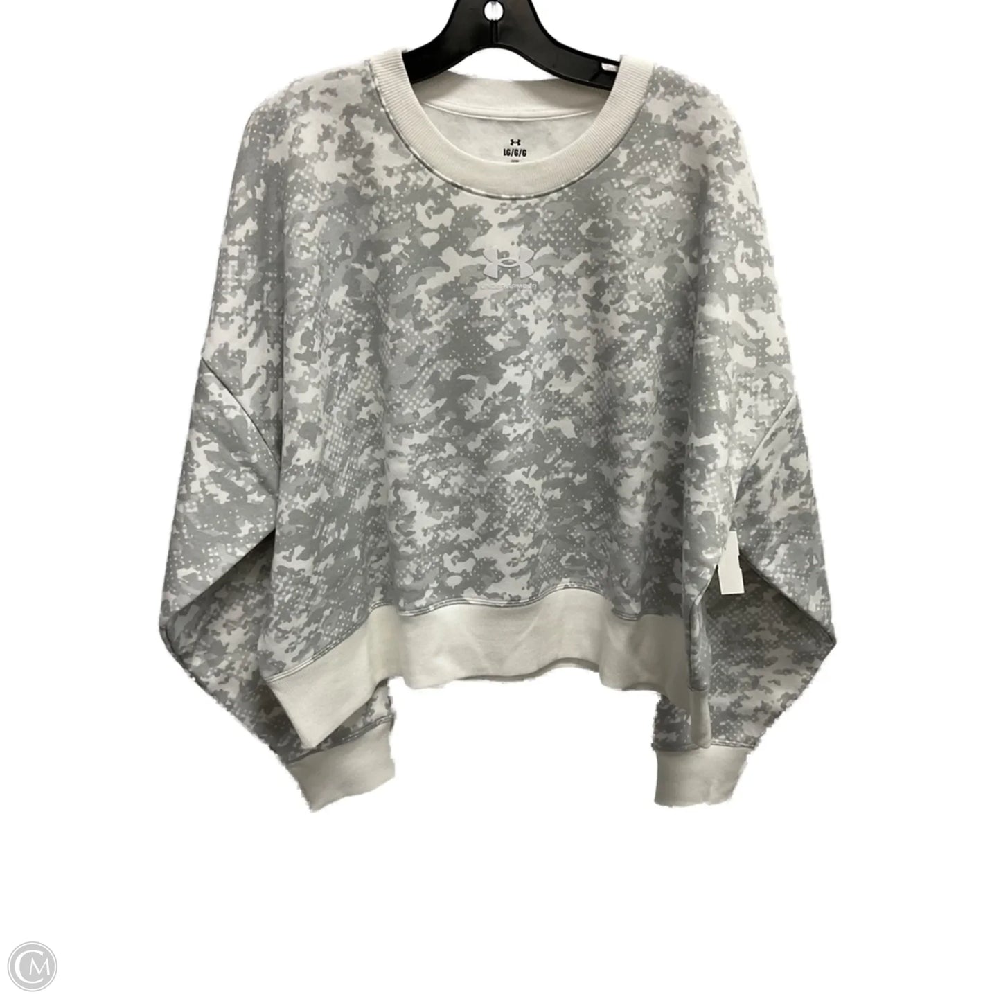 Athletic Sweatshirt Crewneck By Under Armour In Grey, Size: L