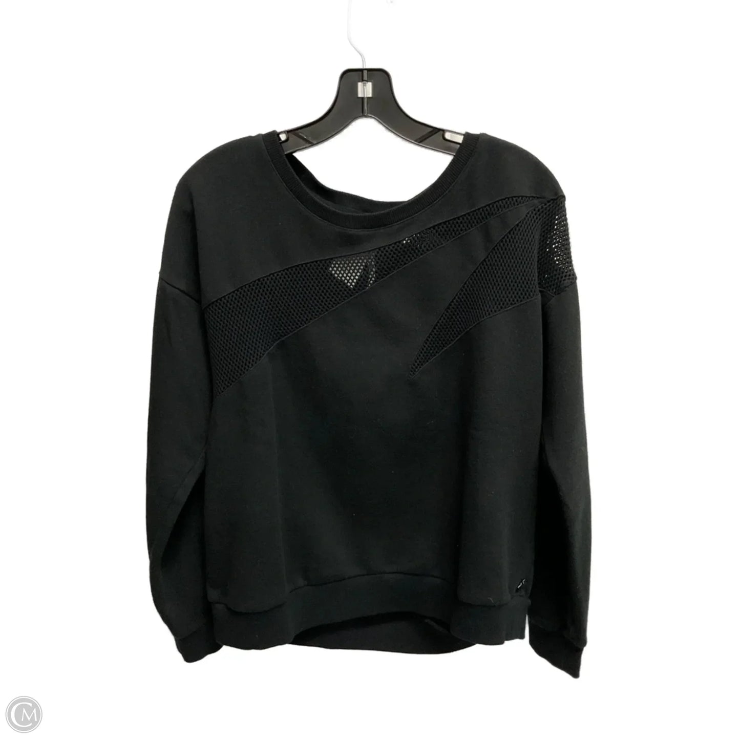 Athletic Sweatshirt Crewneck By Fabletics In Black, Size: L