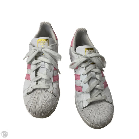 Shoes Sneakers By Adidas In Pink & White, Size: 7