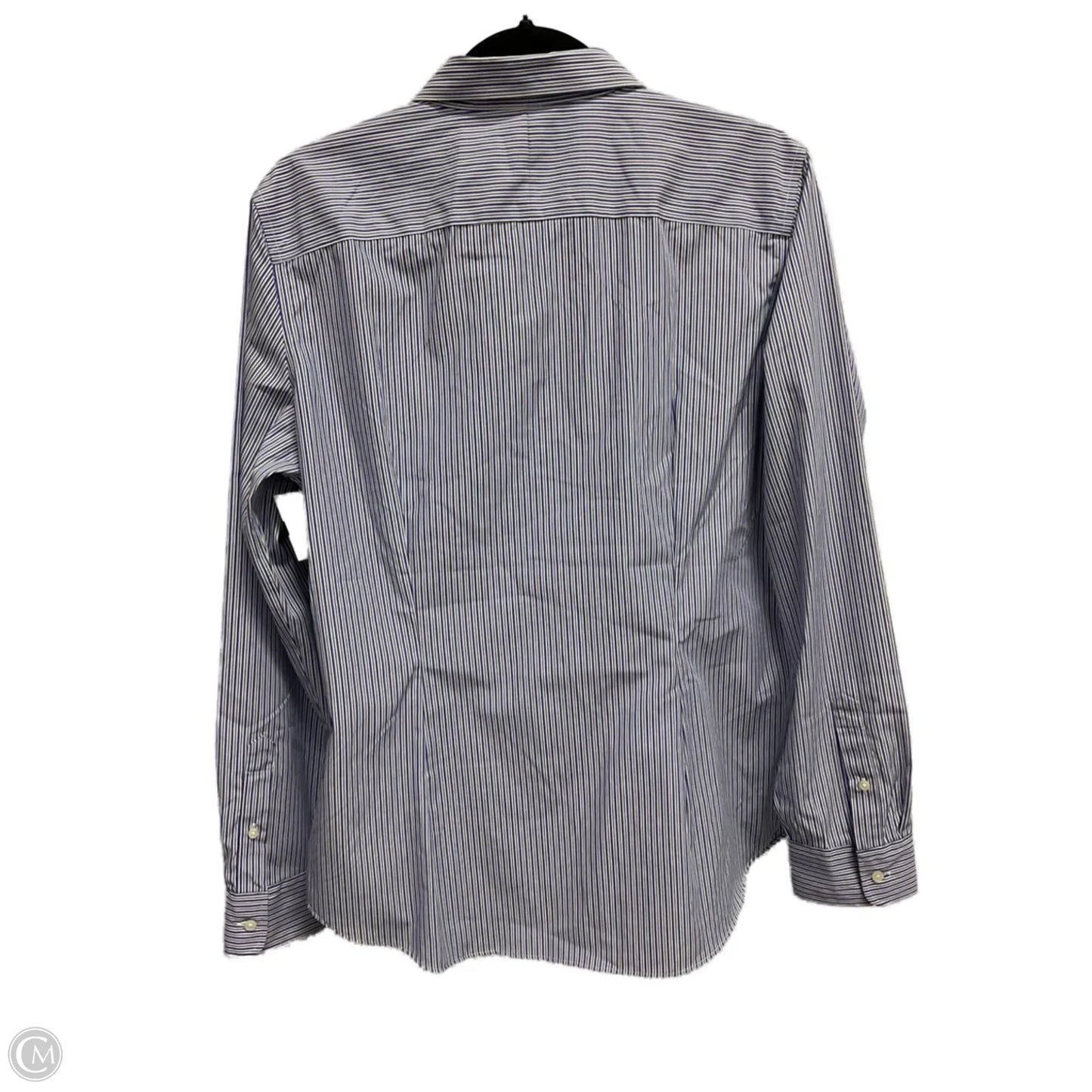 Blouse Long Sleeve By Lauren By Ralph Lauren In Striped Pattern, Size: Xl