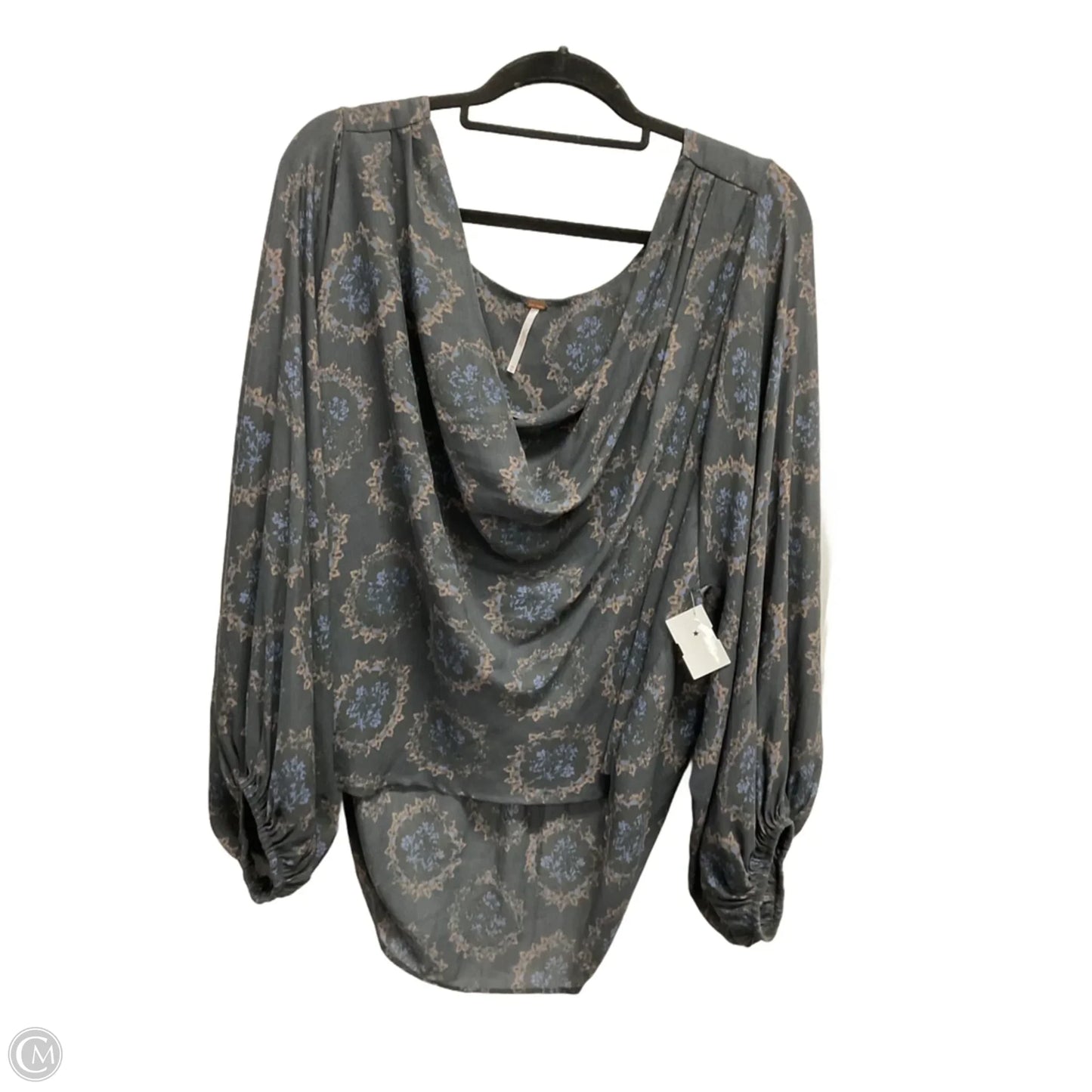 Blouse Long Sleeve By Free People In Multi-colored, Size: M