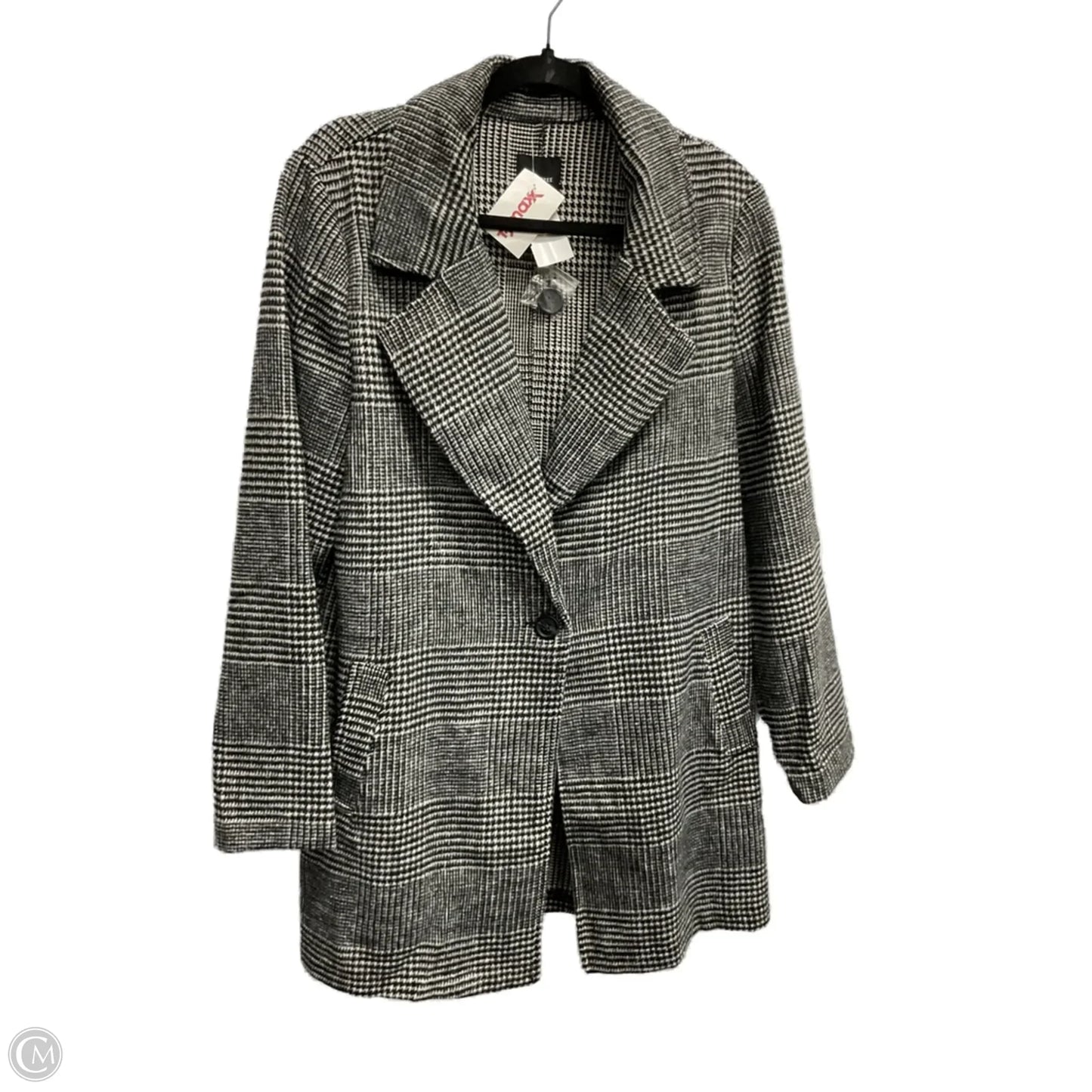 Jacket Fleece By Love Tree In Black & White, Size: L