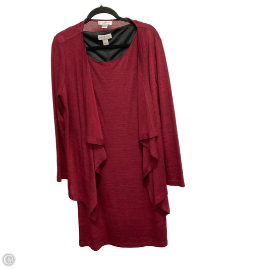 Dress Set 2pc By Christopher And Banks In Red, Size: L