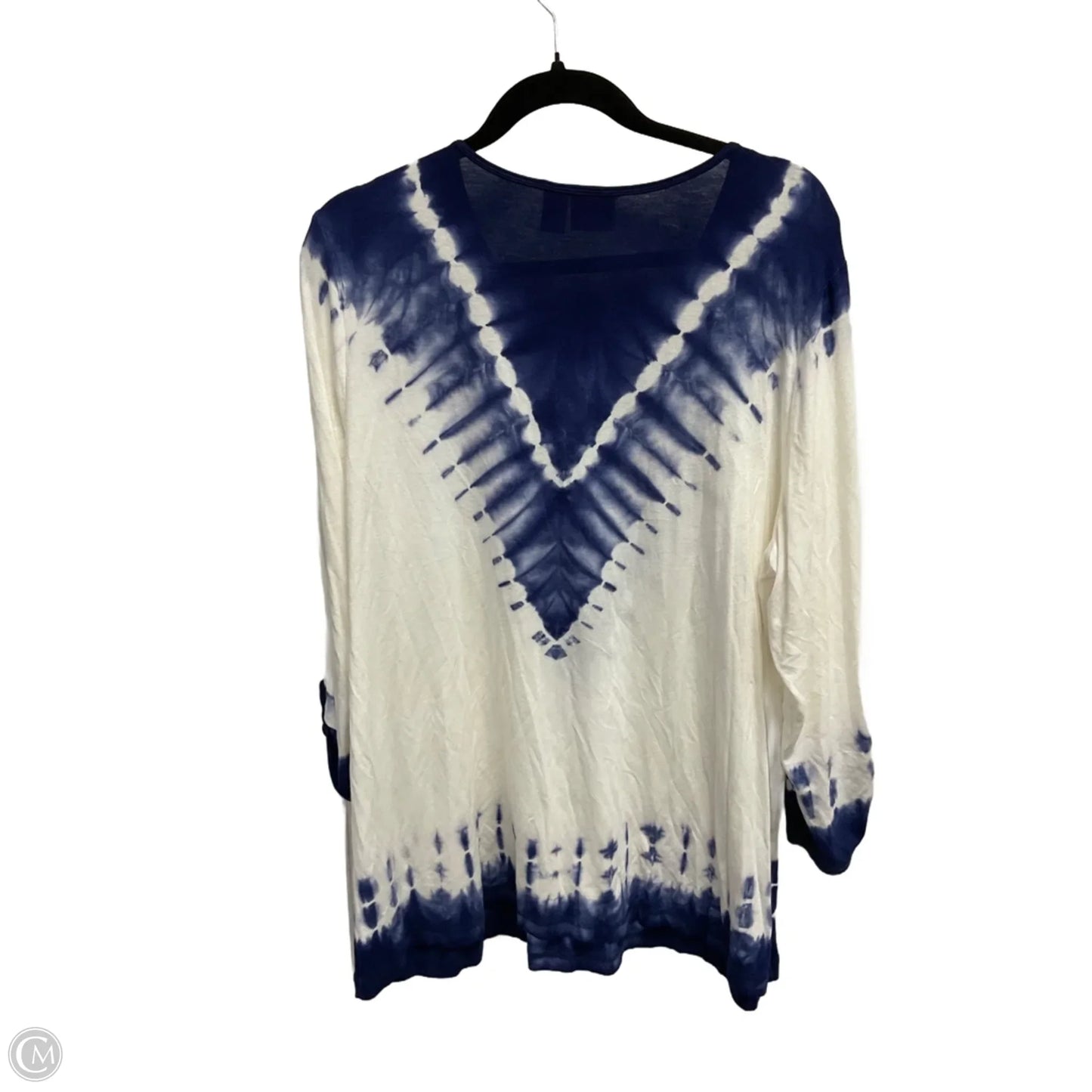 Top Long Sleeve By Zenergy By Chicos In Tie Dye Print, Size: Xl