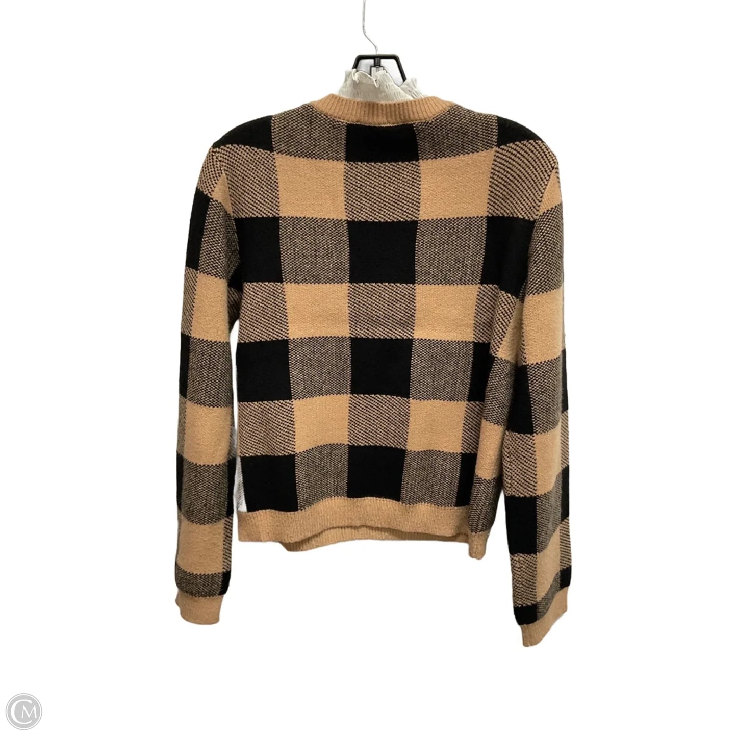 Sweater By Anthropologie In Plaid Pattern, Size: M