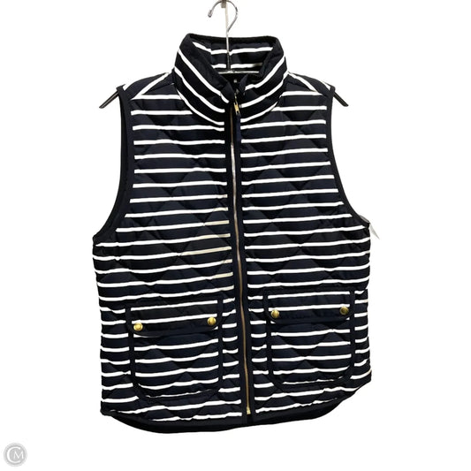 Vest Puffer & Quilted By J. Crew In Striped Pattern, Size: M