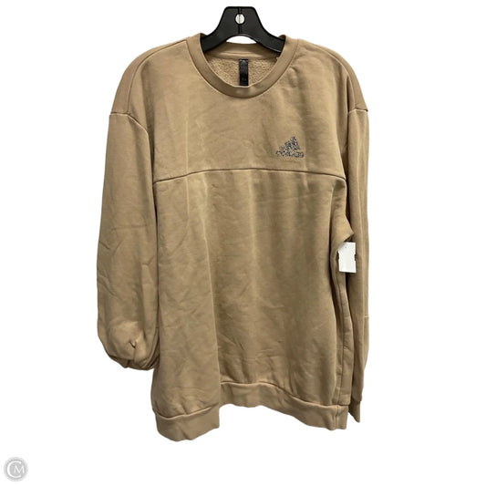 Sweatshirt Crewneck By Adidas In Tan, Size: L