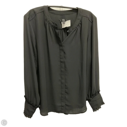 Blouse Long Sleeve By J. Crew In Black, Size: L