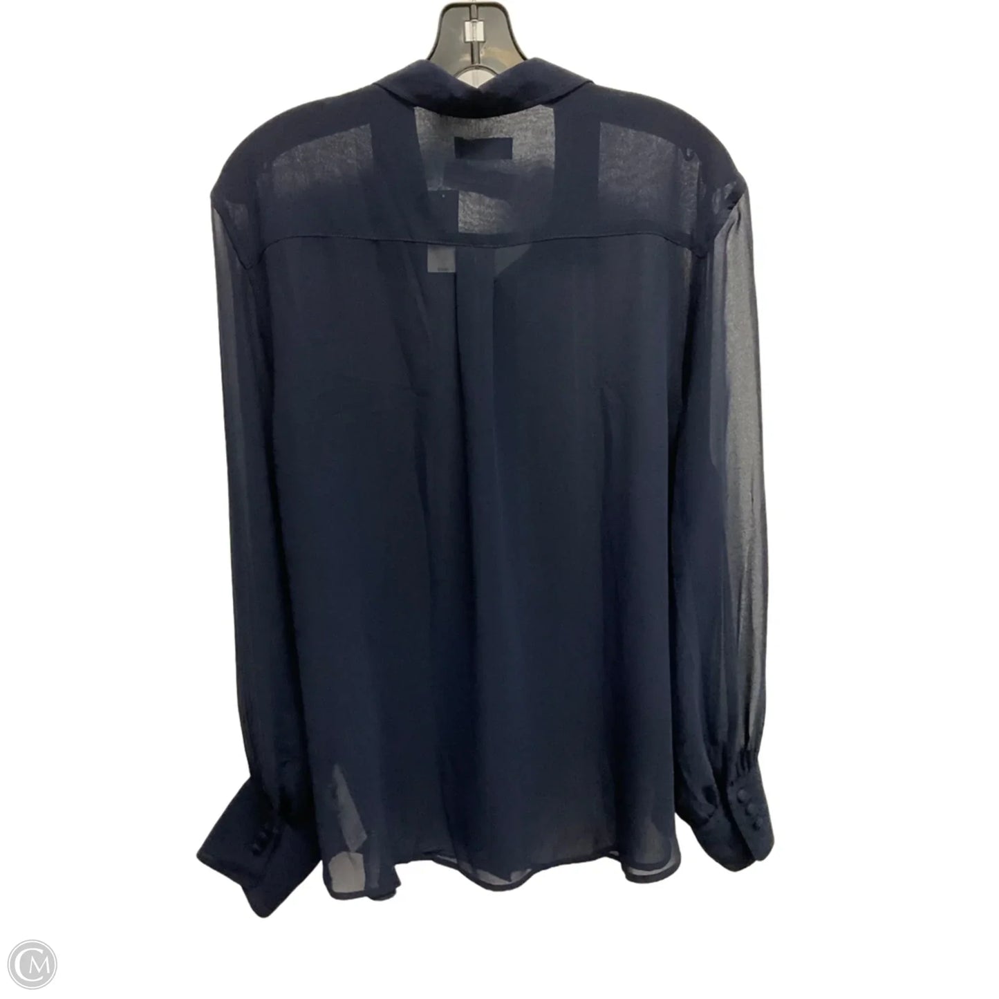 Blouse Long Sleeve By Gap In Navy, Size: L