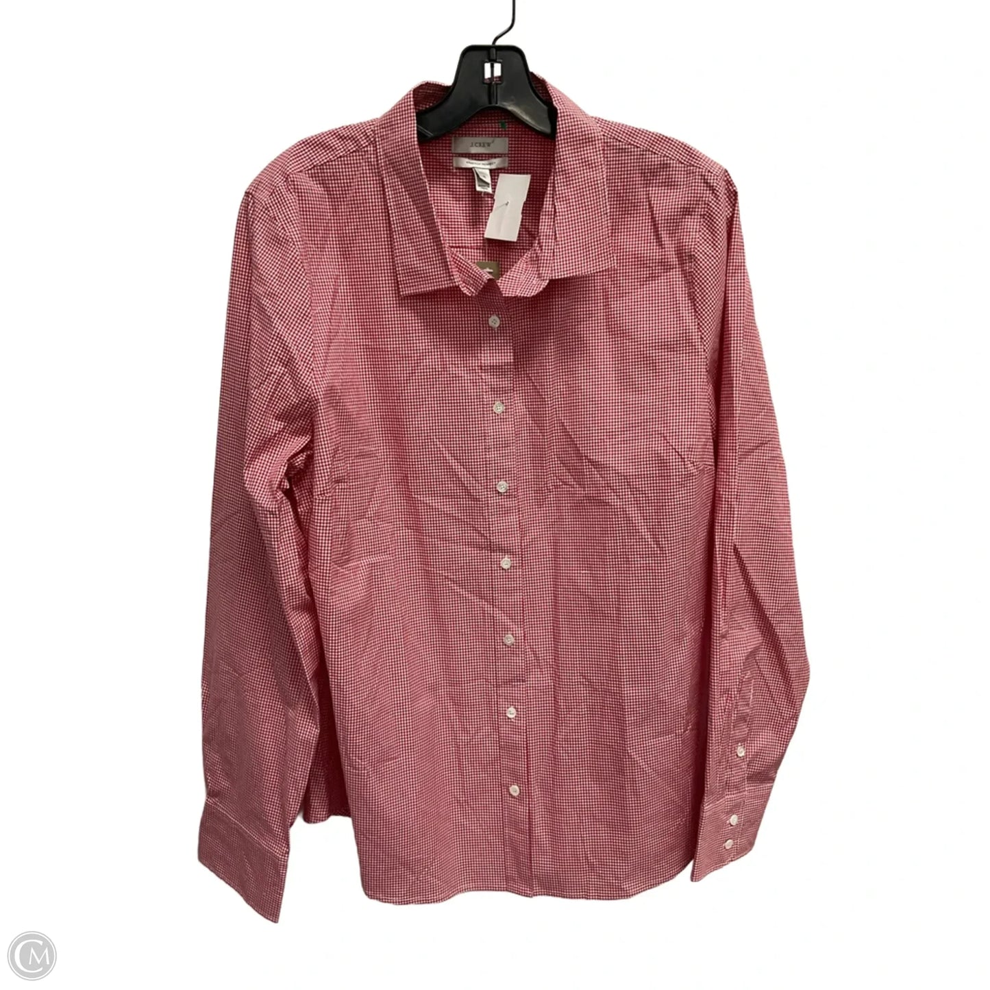 Blouse Long Sleeve By J. Crew In Red, Size: Xl