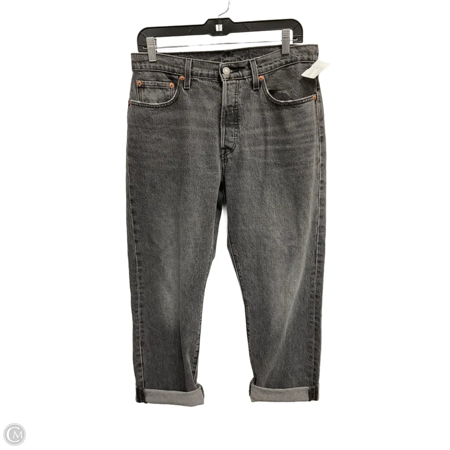 Jeans Straight By Levis In Black, Size: 8