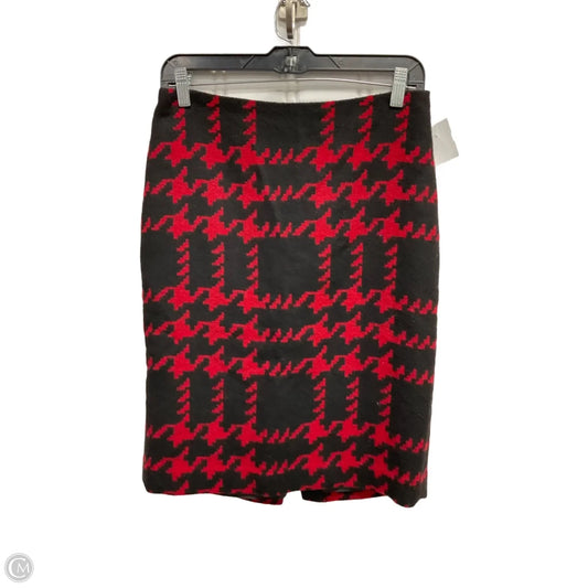 Skirt Midi By Talbots In Black & Red, Size: 4