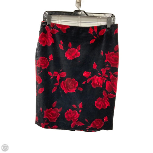 Skirt Midi By Talbots In Black & Red, Size: 6p