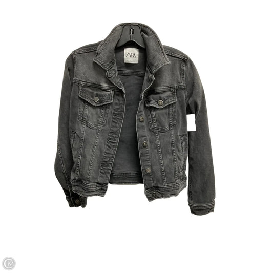 Jacket Denim By Zara In Black, Size: S