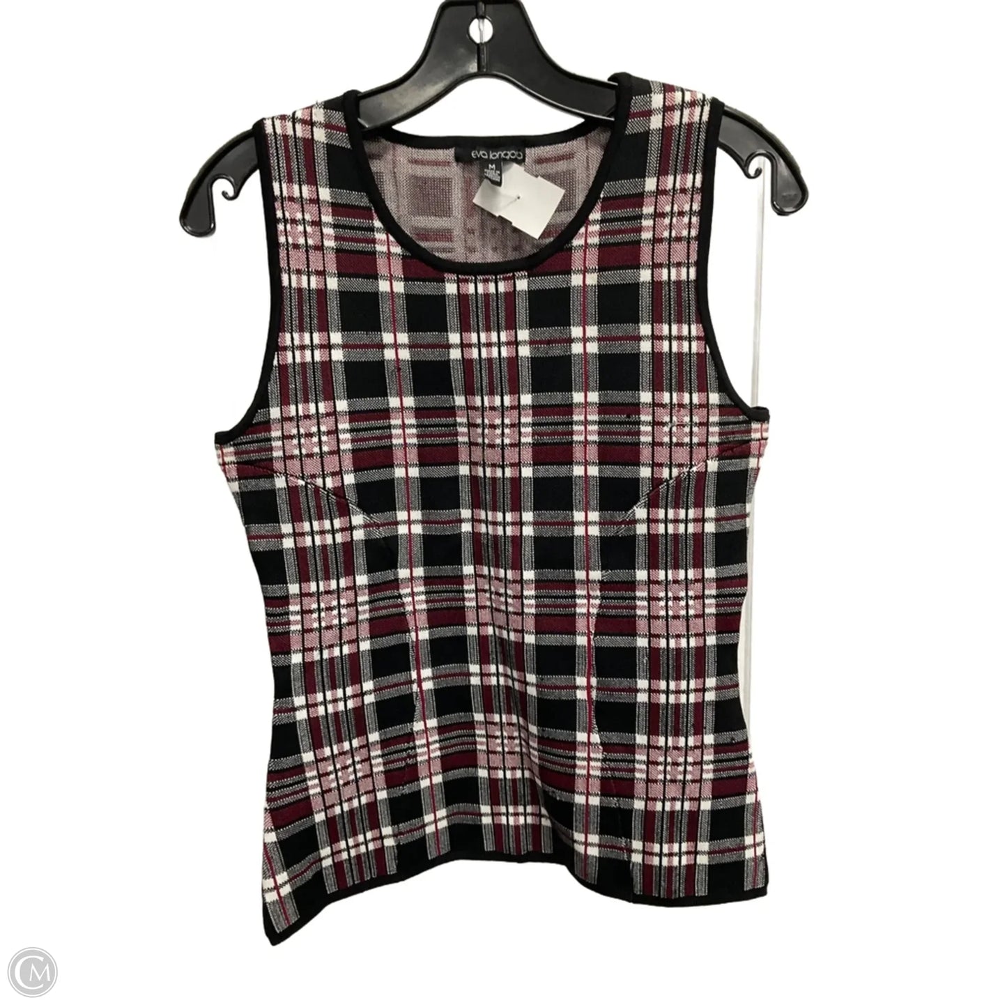 Top Sleeveless By Clothes Mentor In Plaid Pattern, Size: M