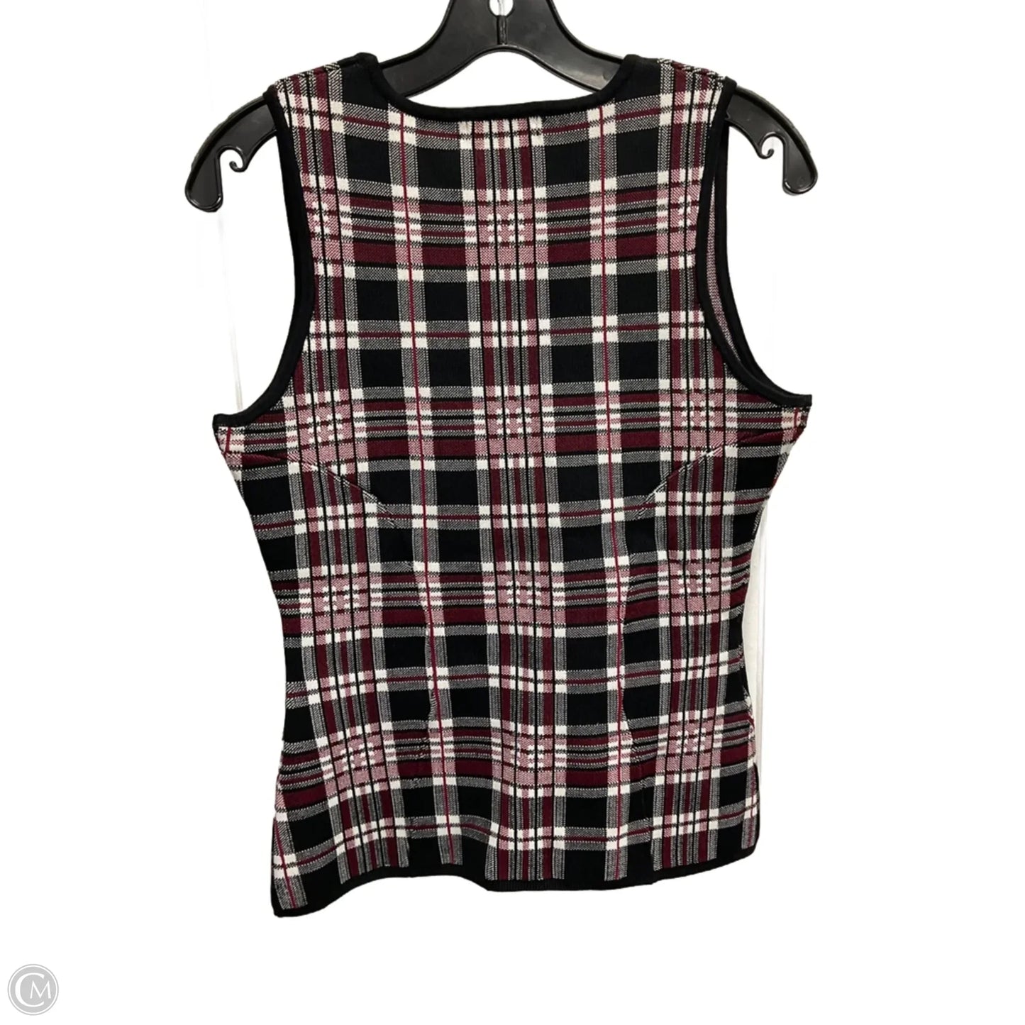 Top Sleeveless By Clothes Mentor In Plaid Pattern, Size: M