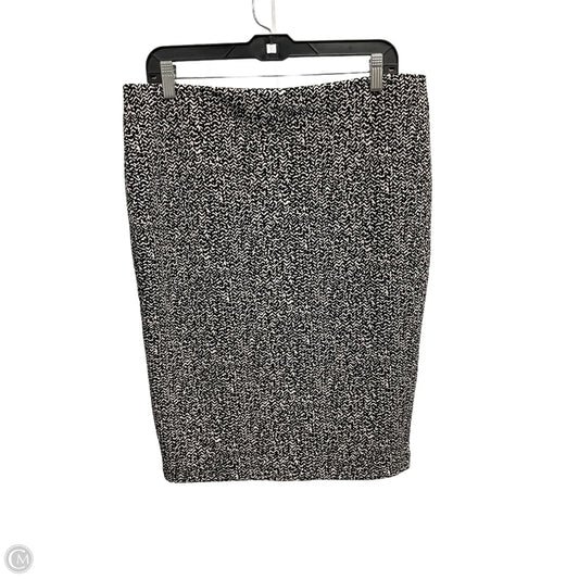 Skirt Midi By Vince Camuto In Black & Cream, Size: L