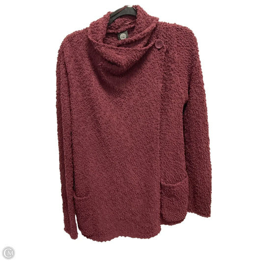 Cardigan By Bobeau In Maroon, Size: S