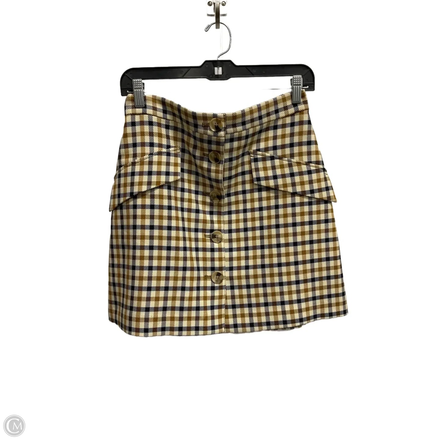 Skirt Mini & Short By H&m In Plaid Pattern, Size: 8