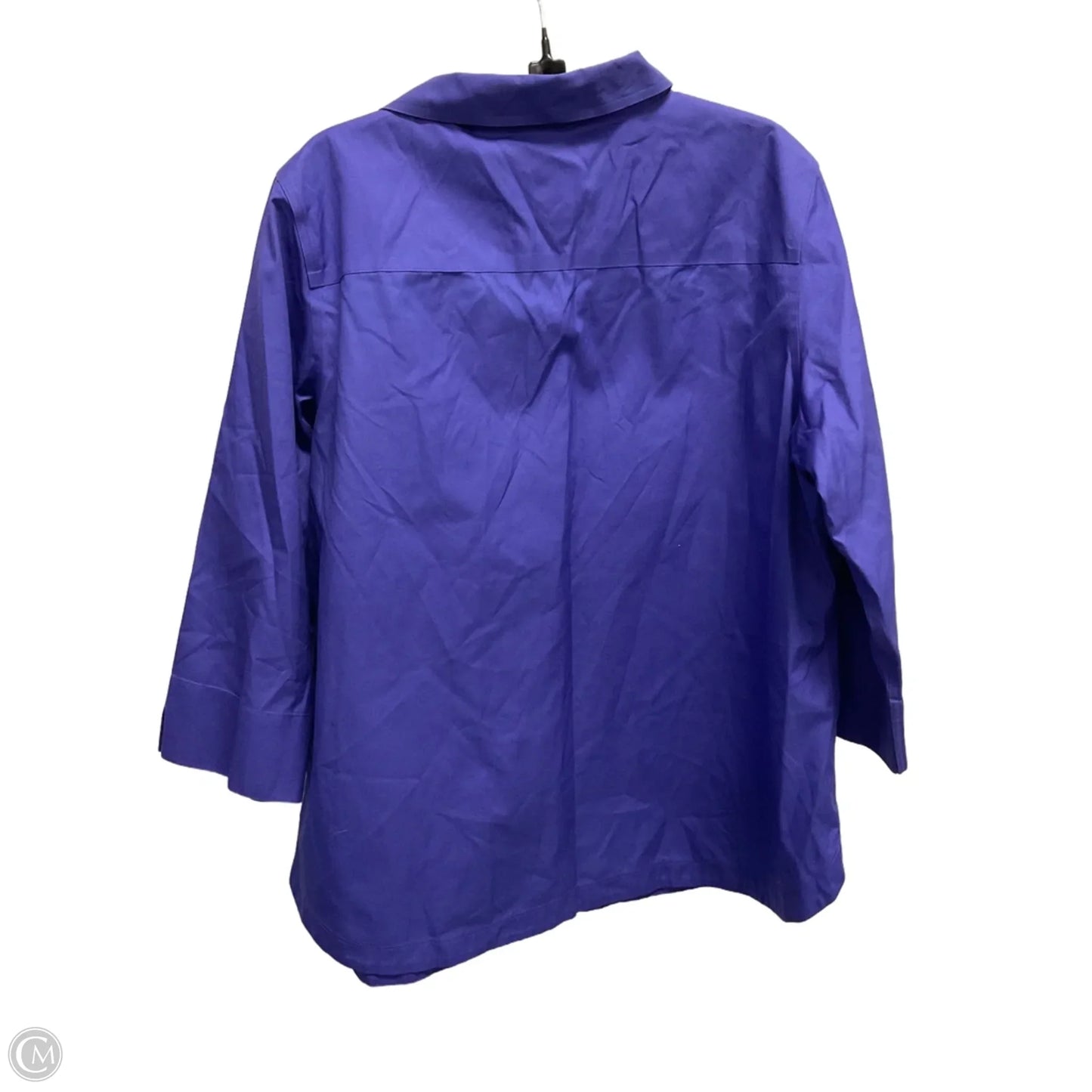 Blouse 3/4 Sleeve By Chicos In Purple, Size: L