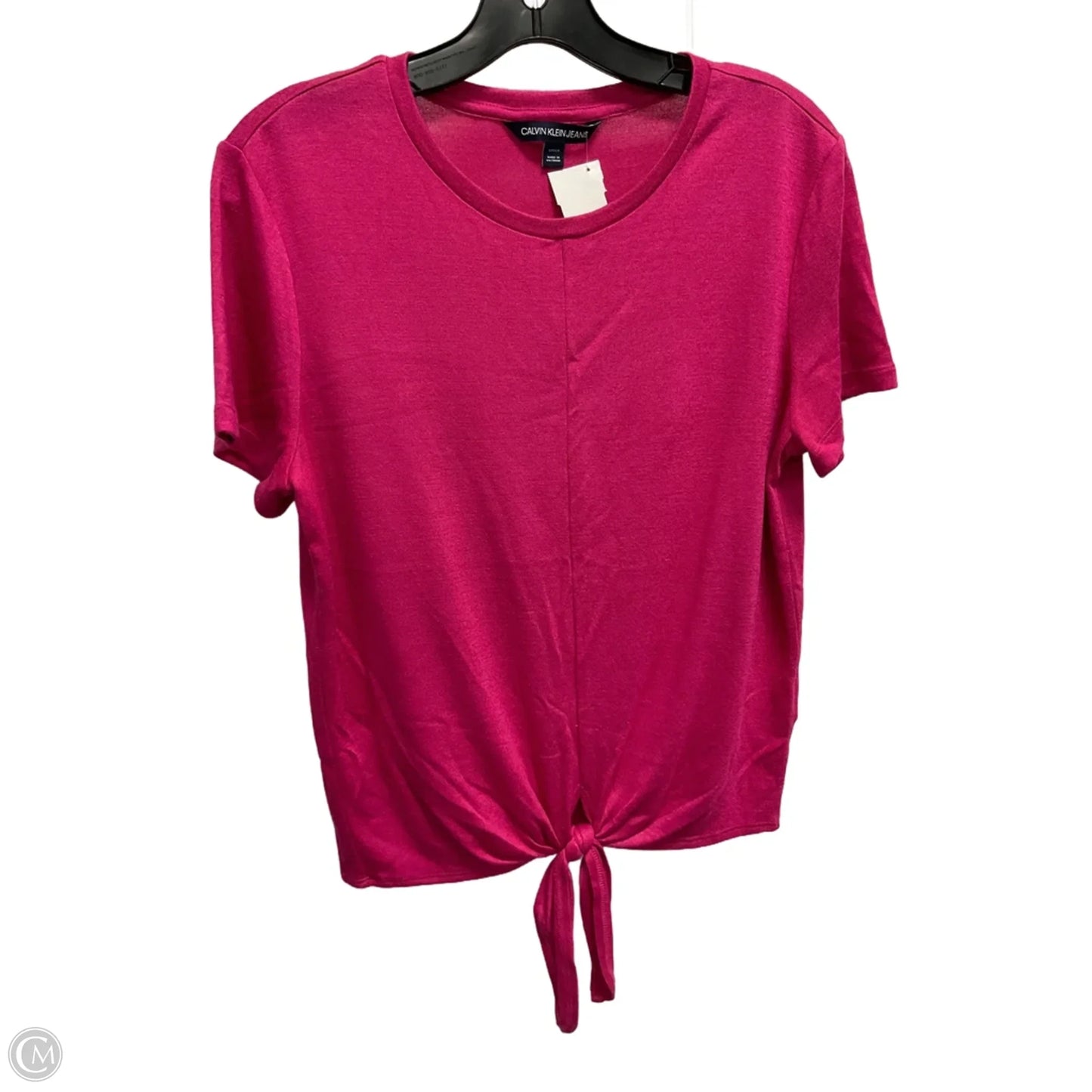 Top Short Sleeve By Calvin Klein In Pink, Size: S