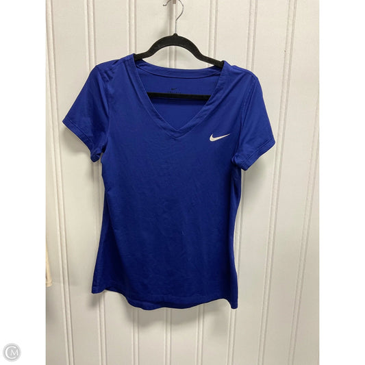 Athletic Top Short Sleeve By Nike Apparel In Blue, Size: L