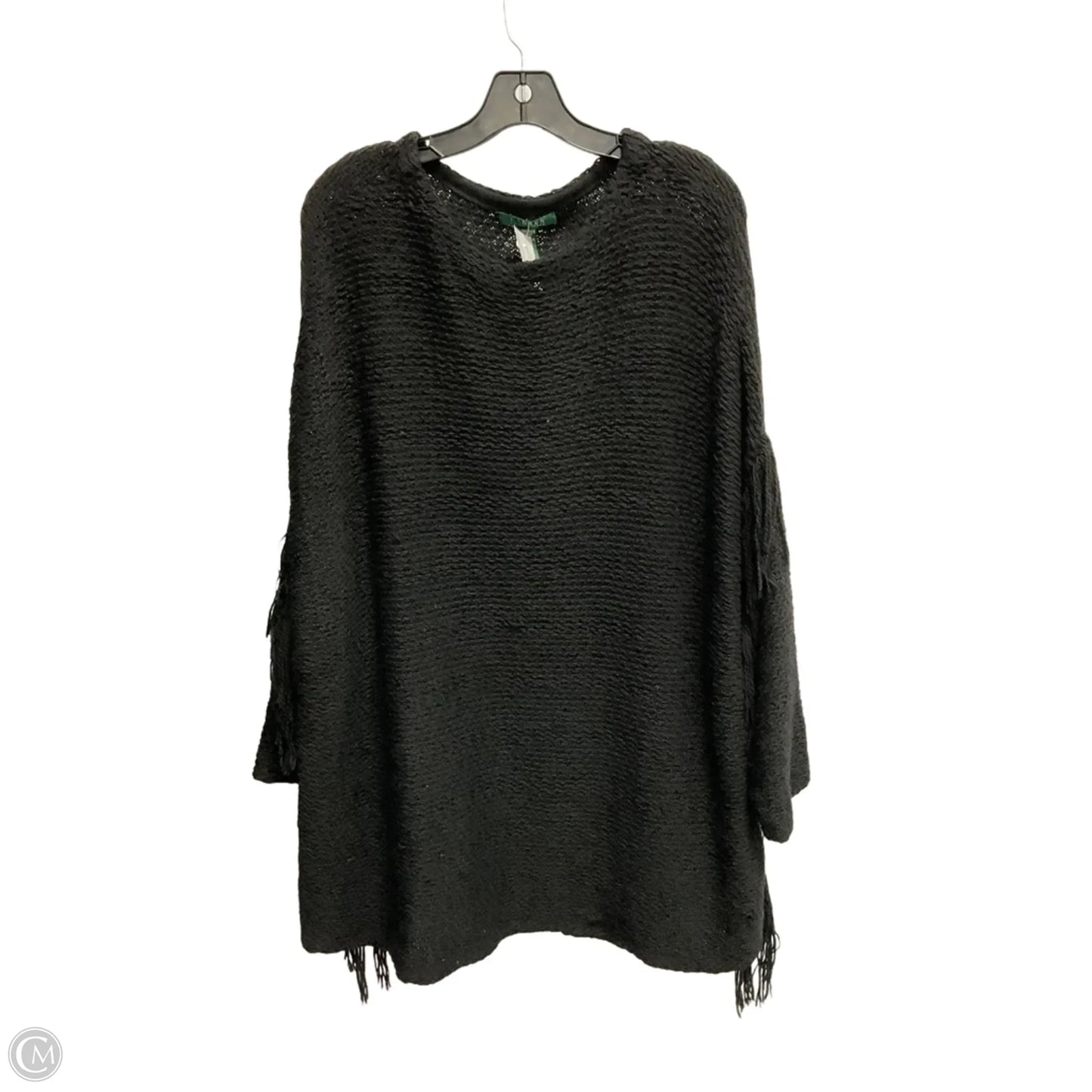 Poncho By Lauren By Ralph Lauren In Black, Size: Osfm