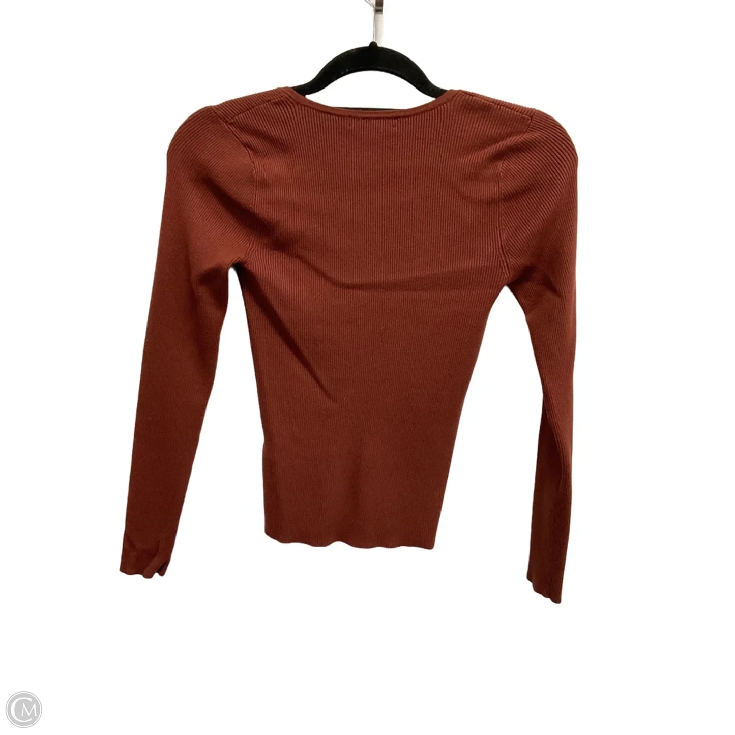 Top Long Sleeve By Madewell In Brown, Size: S