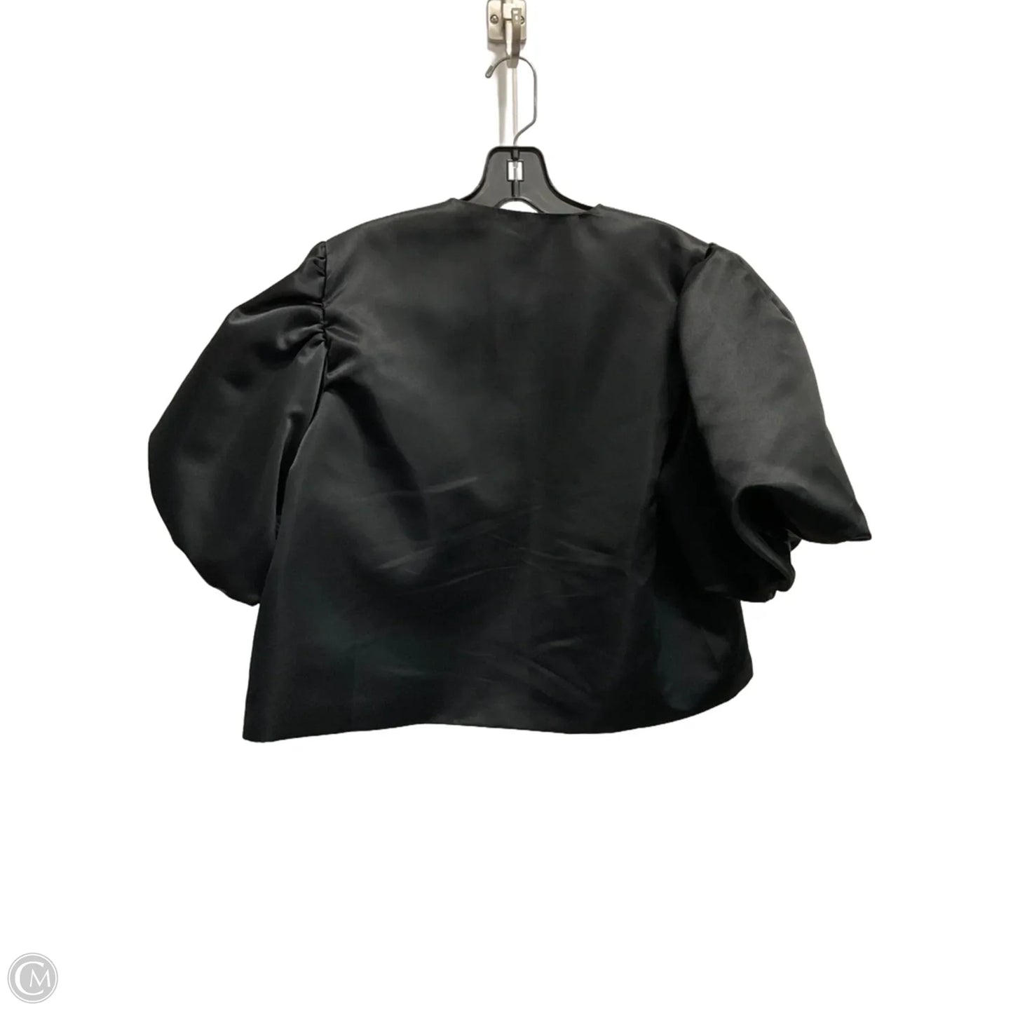 Blouse Short Sleeve By Clothes Mentor In Black, Size: L