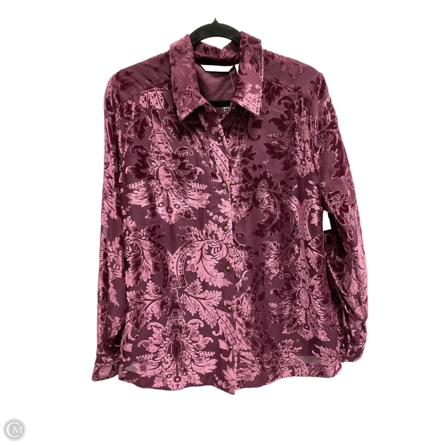 Blouse Long Sleeve By Soft Surroundings In Purple, Size: L