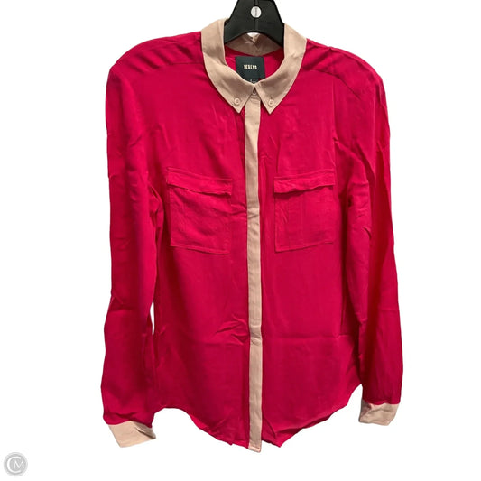 Top Long Sleeve By Maeve In Pink, Size: S