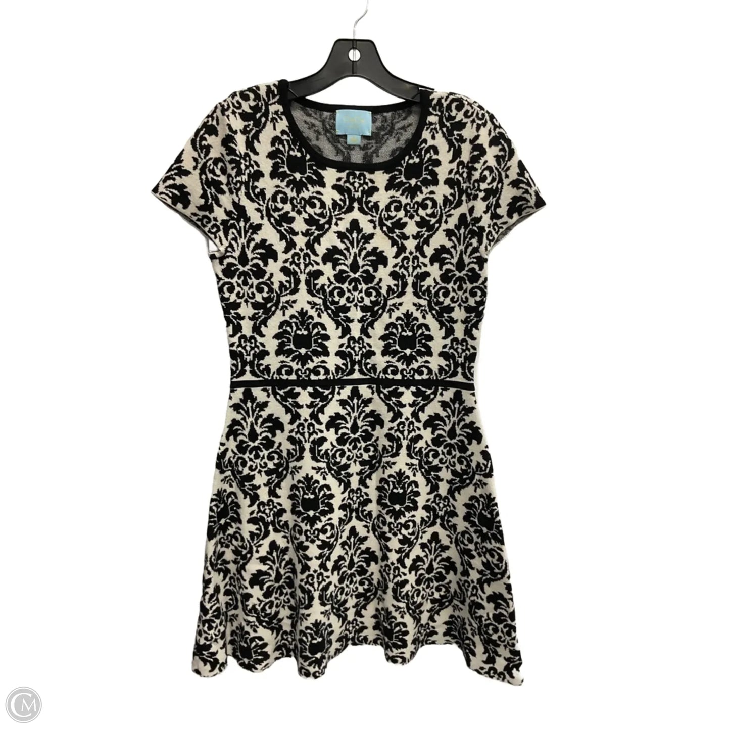 Dress Sweater By Cece In Black & White, Size: M