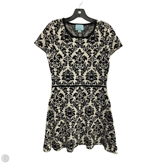 Dress Sweater By Cece In Black & White, Size: M