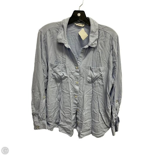 Top Long Sleeve By Beachlunchlounge In Blue, Size: Xl