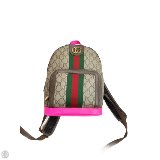 Backpack Luxury Designer By Gucci (Ophidia GG Small Backpack), Size: Medium