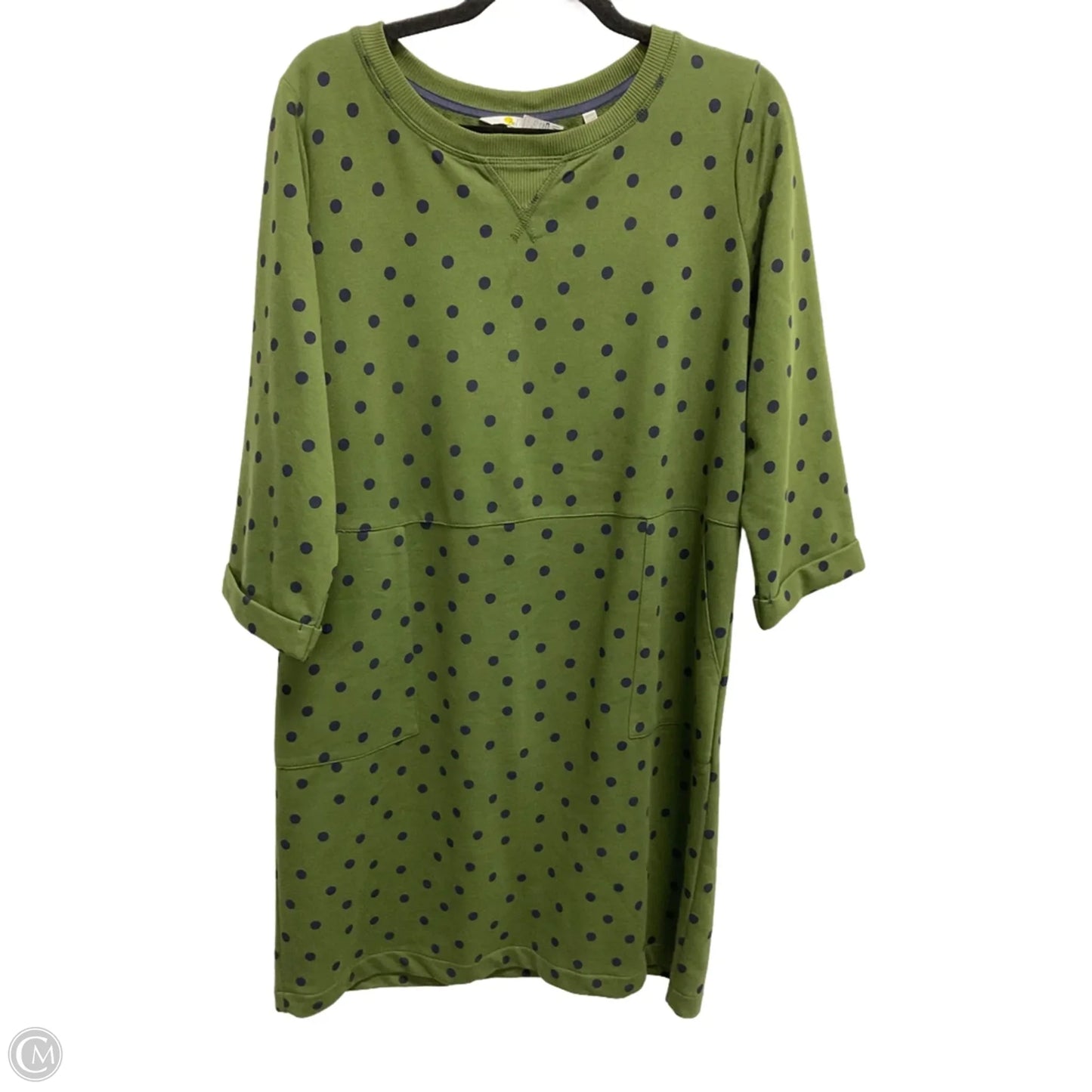 Dress Casual Midi By Boden In Blue & Green, Size: L