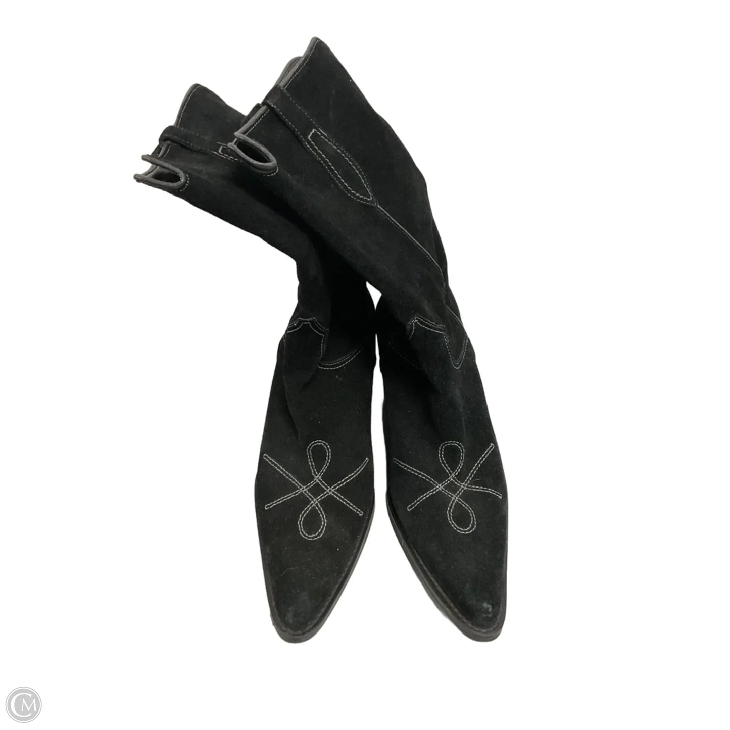 Boots Western By Franco Sarto In Black, Size: 8.5