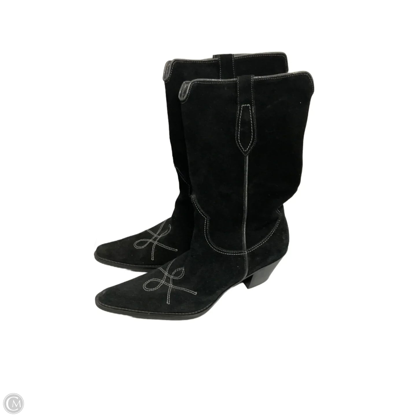Boots Western By Franco Sarto In Black, Size: 8.5
