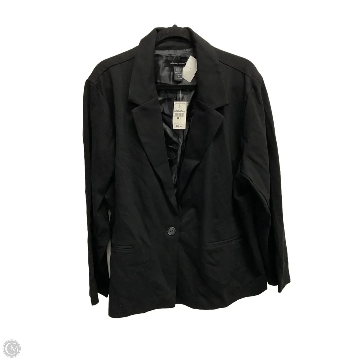 Blazer By Ashley Stewart In Black, Size: 4x