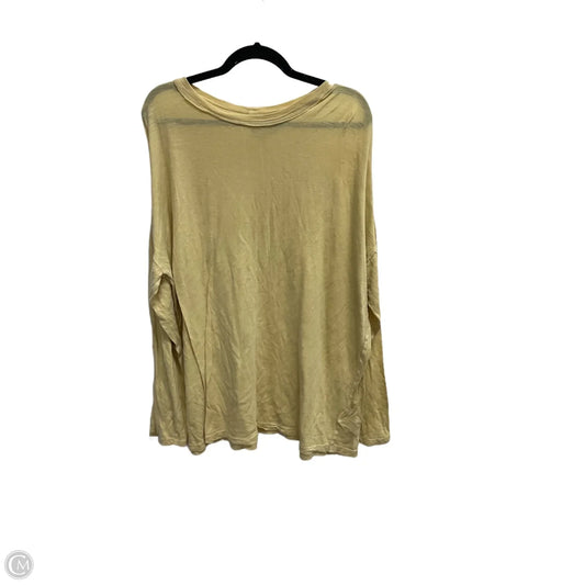 Top Long Sleeve By We The Free In Yellow, Size: S